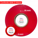 Biadesivo Rosso da 50 metri Morbido Opaco Spugnoso per Patch Cutaneo
