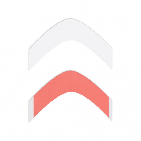 Biadesivo Rosso Trasparente Pretagliato Curvo AA