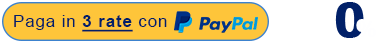 Paga in 3 RATE senza Interessi con PayPal