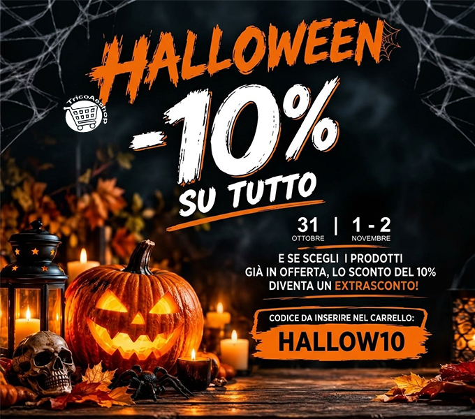 HALLOWEEN con TricoAeshop - SCONTO e EXTRASCONTO 10% su TUTTO